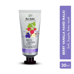 Nat Habit Berry Vanilla Elastin Fresh Whipped Malai Hand Cream (30 g) free ship
