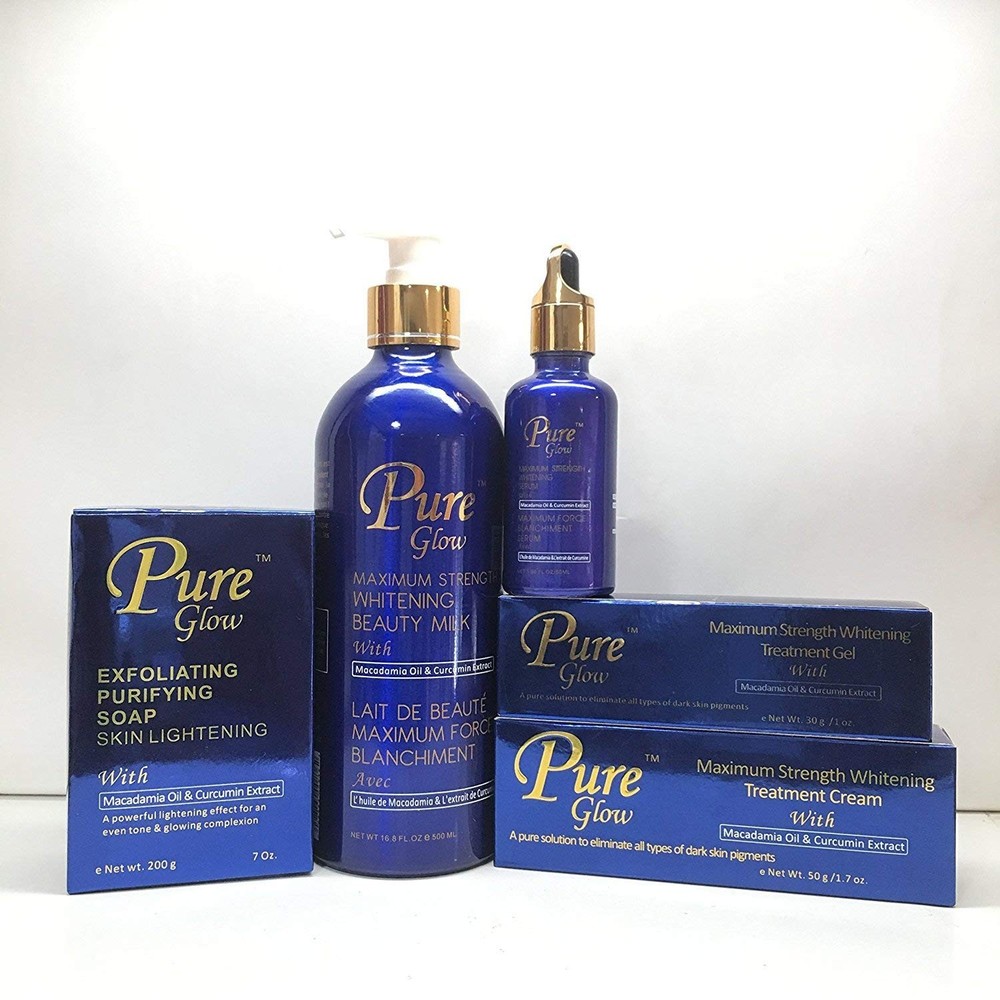 Pure Glow Lotion 16.8oz + Soap 7oz + Cream 1.7oz + Gel 1oz + Serum 1.66oz