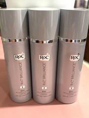 3 Bottles RoC Brilliance Night Recharging Creme .96 Oz Ea Face Lotion Treatment