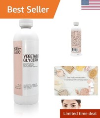 Organic Vegetable Glycerin Liquid, Food Grade Glycerine for Skin and Hair Car…