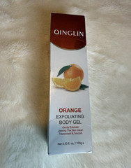 QINGLIN Orange Exfoliating Body Gel, Orange Scent, Niacinamide, 3.53 fl oz