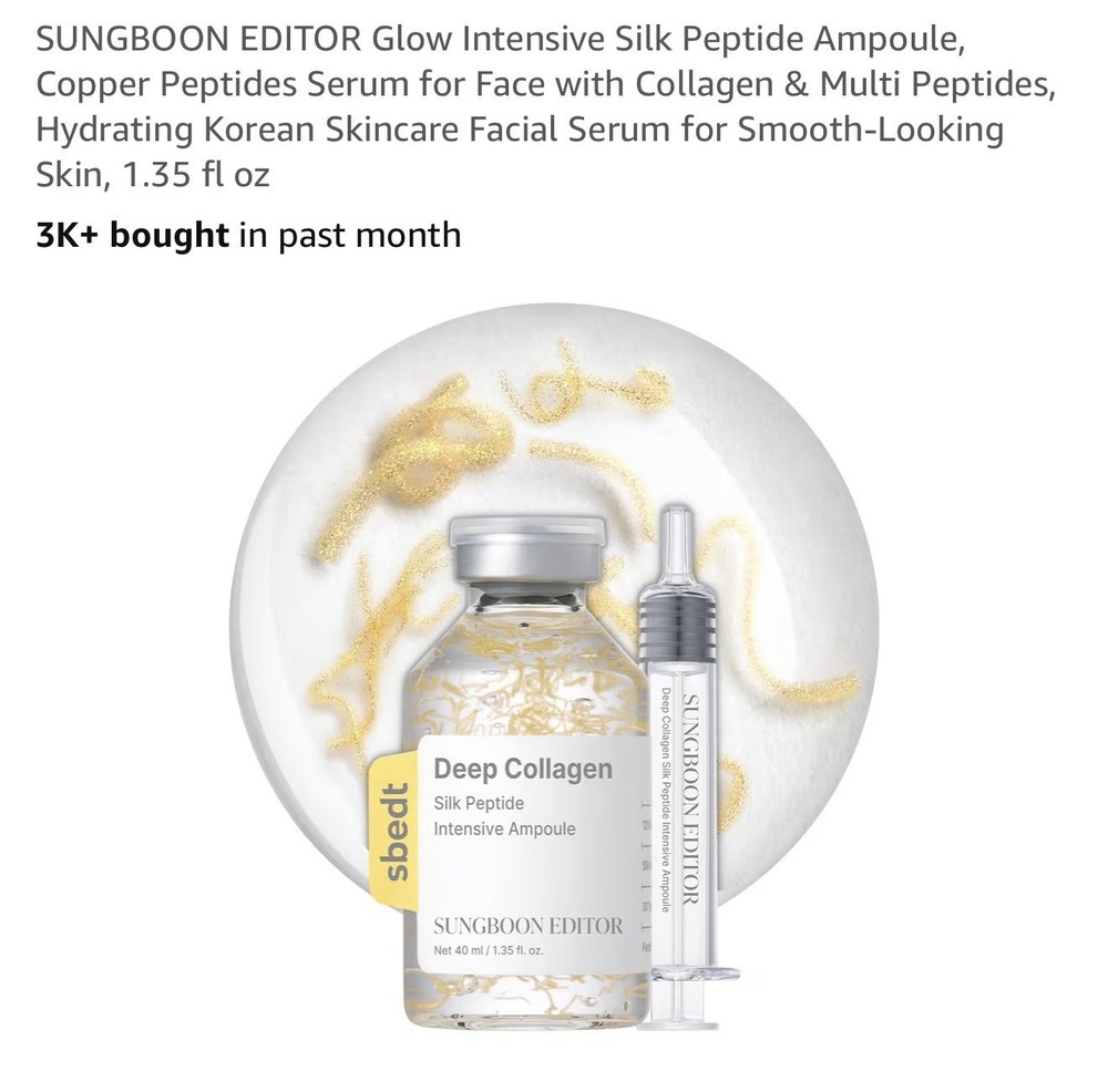 The Deep Collagen Silk Peptide Intensive Ampoule for healthy glow and hydration