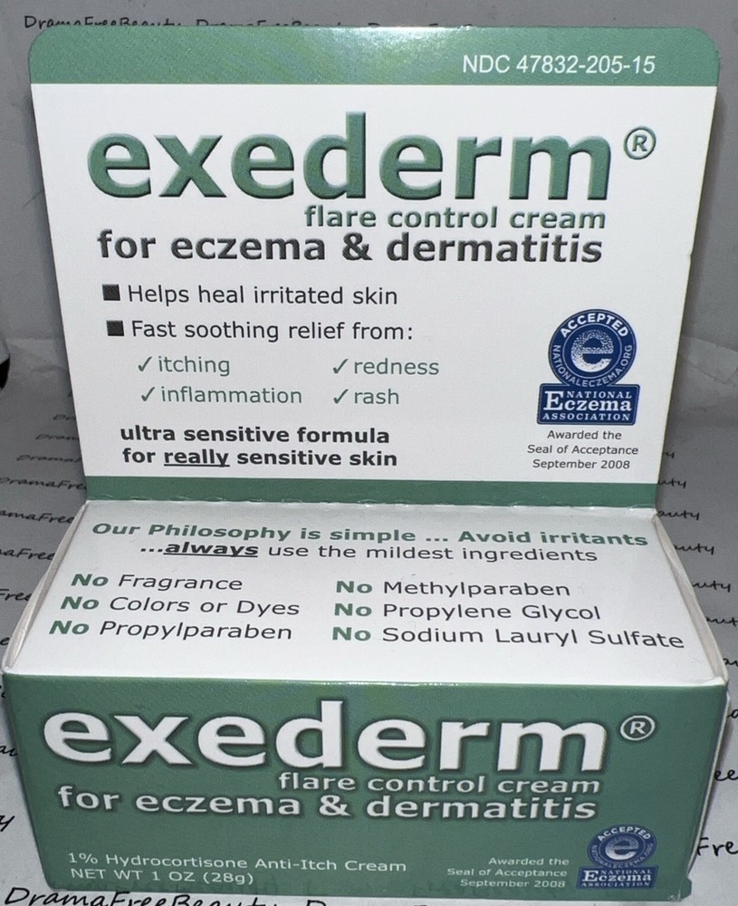 Exederm Flare Control Anti-Itch Cream Eczema & Dermatitis Sensitive Skin Exp5/28
