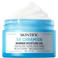SKINTIFIC Face Moisturizer with 5X Ceramides, 1 Fl Oz (Pack of 1), white