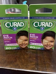 2X Curad Eye Patch, Non-Woven (Paper), 2.25 Inches X 3.12 Inches, 20 Count