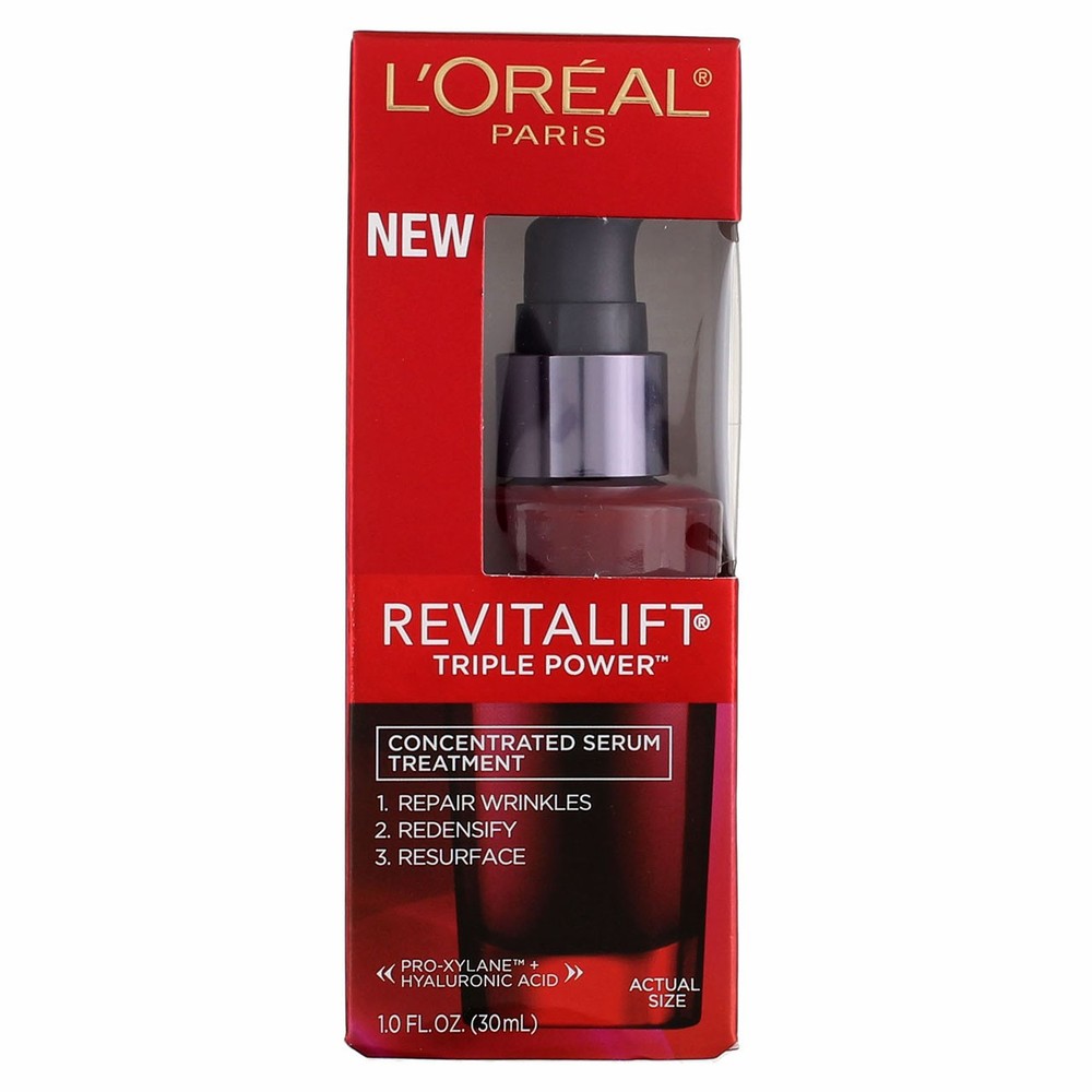 6 Pack L&rsquo;Oreal Paris RevitaLift Triple Power Concentrated Anti-Wrinkle Serum,…