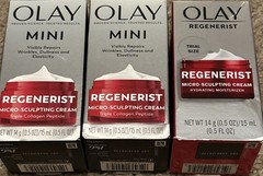 LOT OF 3 Olay Regenerist Micro-Sculpting Cream Hydrating Moisturizer 0.5 oz