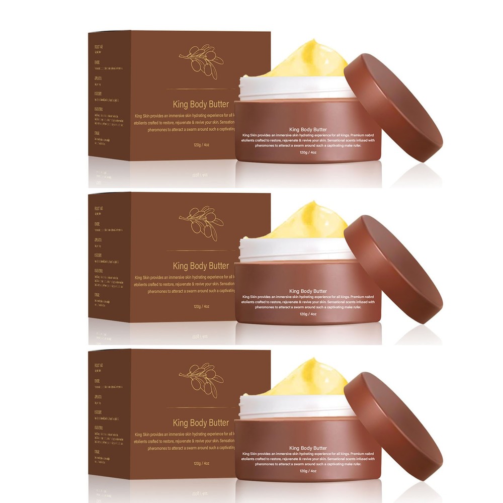 3X Crowned Skin Body Butter for Men,Crowned Organic Cologne King Body Butter NEW