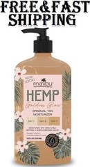 Malibu Hemp Golden Glow Body Lotion 18oz Moisturizer for Dry Skin Fast Shipping