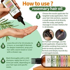 Blend Of Pure Rosemary Oil For Hair Growth With Castor, 6 Fl Oz (Pack of 1)