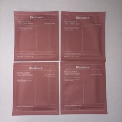 Biodance Bio Collagen Real Deep Mask, Korean Overnight Hydrogel Mask, 4 Masks