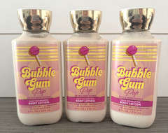 NEW Bath & Body Works Lot of 3 Bottles Bubble Gum Pop Daily Body Lotion 8 oz