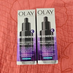 (2PACK) Olay Regenerist Wrinkle Clrrectomg Treatment Serum Night