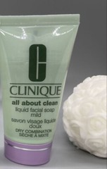 Clinique All About Clean Liquid Facial Soap Mild Dry Combination Skin 1oz Travel