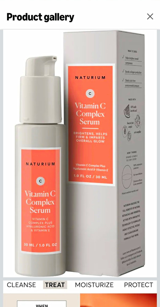 Naturium Vitamin C Complex Face Serum w/ HA + Vitamin E Brightening Firming