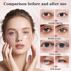80 Pcs Nicotinamide Under Eye Patches with 80 Count (Pack of 1), pink