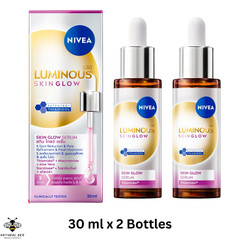 NIVEA Luminous 630 Skin Glow Serum reduce dark spots Moisturized skin 30 ml. x 2
