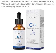OAKSII C+E Ferulic Acid Anti-Aging Face Serum with Vitamin C & E 1 fl oz