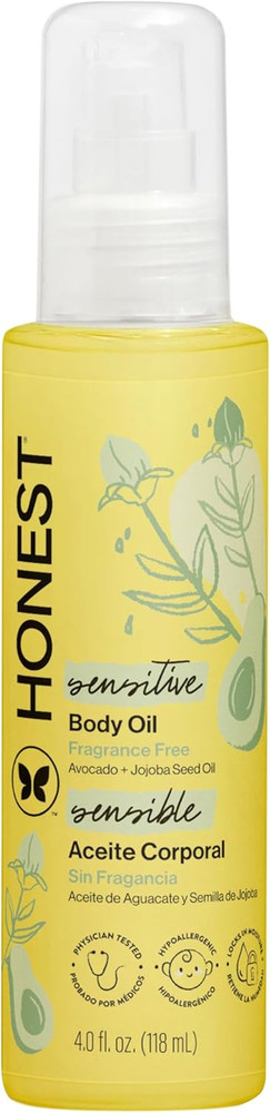 The Honest Company Fragrance Free Moisturizing Baby Body Oil 4.0 fl oz New