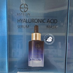 ESTELIN Hyaluronic Acid Hydrating Serum Mask for Face, Serum Formulation, White
