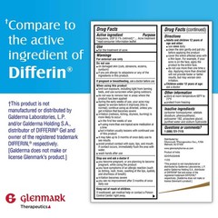 Glenmark Therapeutics Adapalene Gel 0.1% Acne Treatment, Paraben 15g Tube
