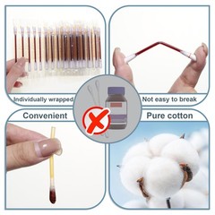 Disposable Iodine Cotton Swabs, Individually Wrapped Medical Iodophor Swabsticks