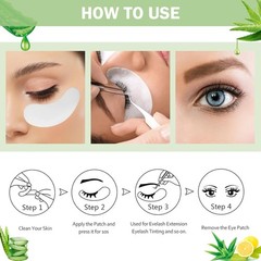 50 Pairs Eyelash Extension Gel Patches Natural Hydrogel Under Eye Pad Lint Free