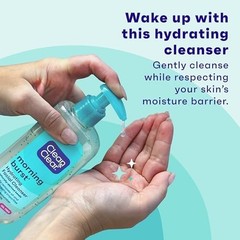 Clean & Clear Morning Burst Hydrating Facial Cleanser with BHA, Cucumber & Aloe