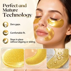 80 PCS 24K Gold Collagen Under Eye Patches & Smile Line Patches