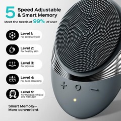 COSLUS FBS01 Facial Cleansing Brush Face 2.77 x 4.19 x 1.02 Inch, Grey