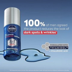 Nivea Men Age Defense Advanced Face Serum 2in1 for Dark Spots & Wrinkles 1 Fl oz