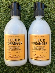 2X Lot- Bastide Fleur D’Oranger Hand & Body Lotion 300/ 10oz Glass Bottle France