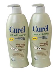 2 × Curel • NATURAL HEALING 24 Hours with Honey, Vanilla & Ahea Butter 13 Oz Ea