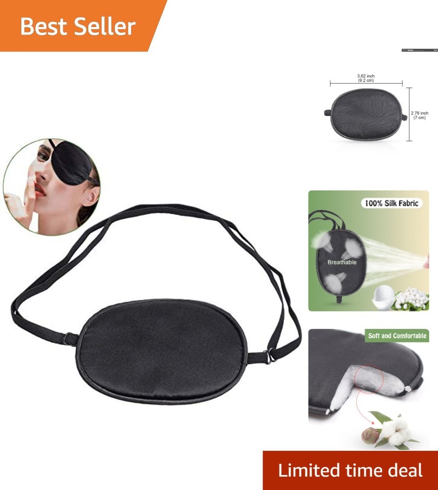 Adjustable Silk Eye Patch for Visual Comfort: Amblyopia & Strabismus Support