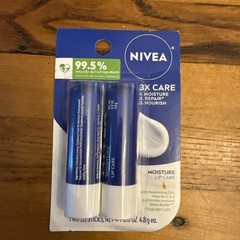 NIVEA All-Day Nourishing Moisture Lip Care Duo – 2 Pack (NEW)