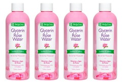 De La Cruz Glycerin & Rose Water Skin Moisturizer 8 FL. OZ.(4 BOTTLES) B.B. 5/26