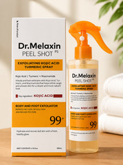 Dr. Melaxin Peel Shot PS Exfoliating Kojic Acid Turmeric Spray Body Foot 200ml