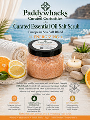 Curated Essential Oil Salt Scrub, European Sea Salt Blend | Natural Aromatherapy