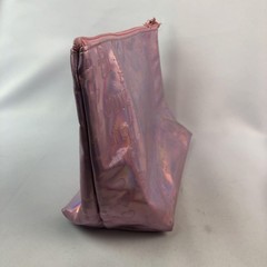 Juicy Couture Pink Holographic Cosmetic Bag W/ Travel Toiletry Bottle New
