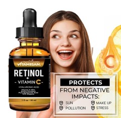Advanced Vitamin C Anti-Wrinkle Retinol Serum 30% Organic Vitamins