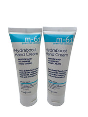 Lot/2 M-61 Powerful Skincare Hydraboost Hand Cream Vitamin B5 ~ 2.5 oz x 2