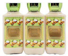 NEW Bath & Body Works Lot of 3 Bottles Waikiki Beach Coconut Lotion Cream 8 oz