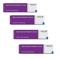 Pack of 4 X Zeelab Kojic Acid 2% & Vitamin C Cream 20 gm Free Shipping Worldwid