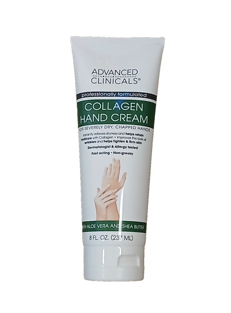 Advanced Clinicals Collagen Hand Cream -Aloe Vera & Shea Butter (8 fl oz) NEW!!!