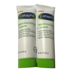 Cetaphil Moisturizing Cream 3 oz Travel Size Unscented pack of 2