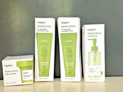 4X Beplain Mung Bean Skincare Set Cleansing Foam /Oil Pore Clay Mask 4pc Bundle