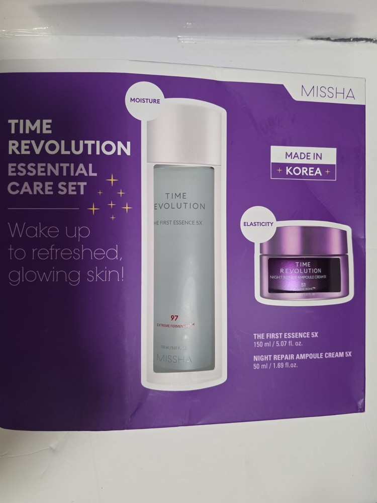 Missha – Time Revolution 5X Essential Care Set 5.07 Oz Essence & 1.69 Oz Cream