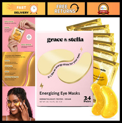24 Pairs Vegan Eye Patches for Puffy Eyes & Dark Circles – Self Care Gift Set