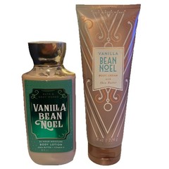 Bath Body Works Vanilla Bean Noel Body Cream & Lotion 8oz Shea Butter 90% Full