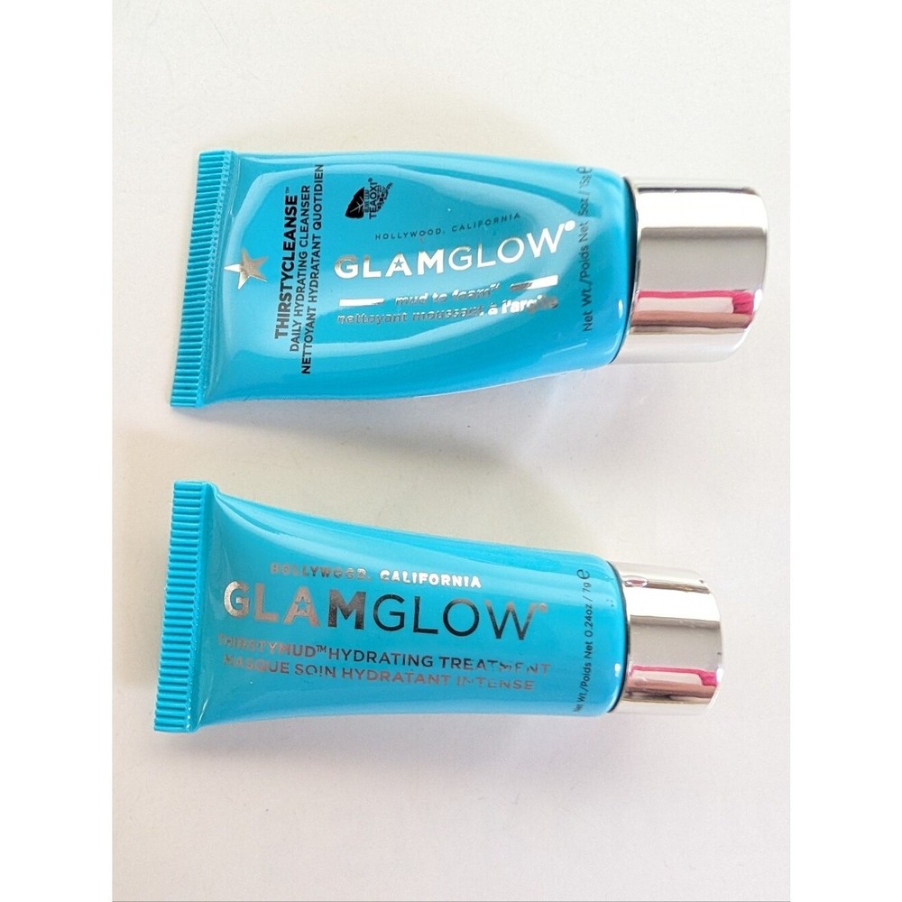 GlamGlow Thirstymud Hydrating Treatment Thirsty Cleanse Daily Cleanser NWT